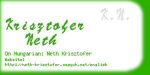 krisztofer neth business card